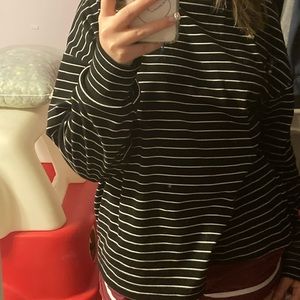 oversized striped sweater